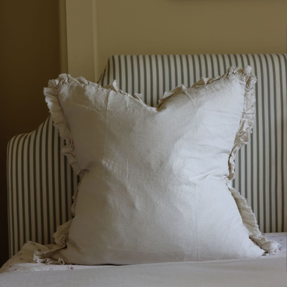 Hallie Cream Ruffle Cushion 65x65