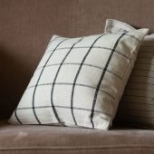 India Black & Cream Square Cushion 53x53