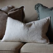 Esmee Light Brown Stripe Cushion 50x30