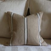 India Beige, Black & Cream Cushion