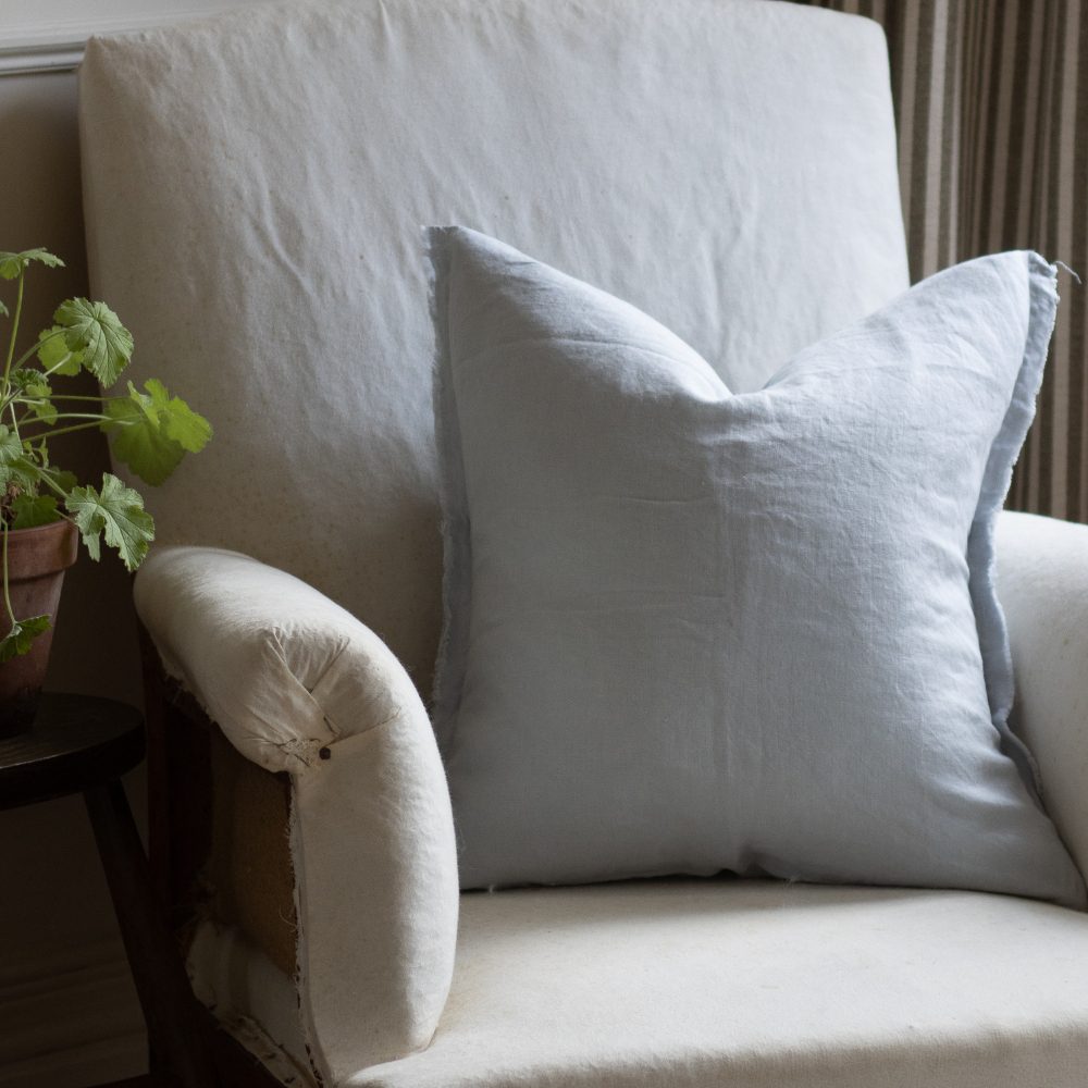Esmee Dusty Blue Linen Cushion