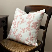 Aria Pink Floral Print Cushion 45x45cm