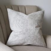 Aria Grey Bird Print Cushion