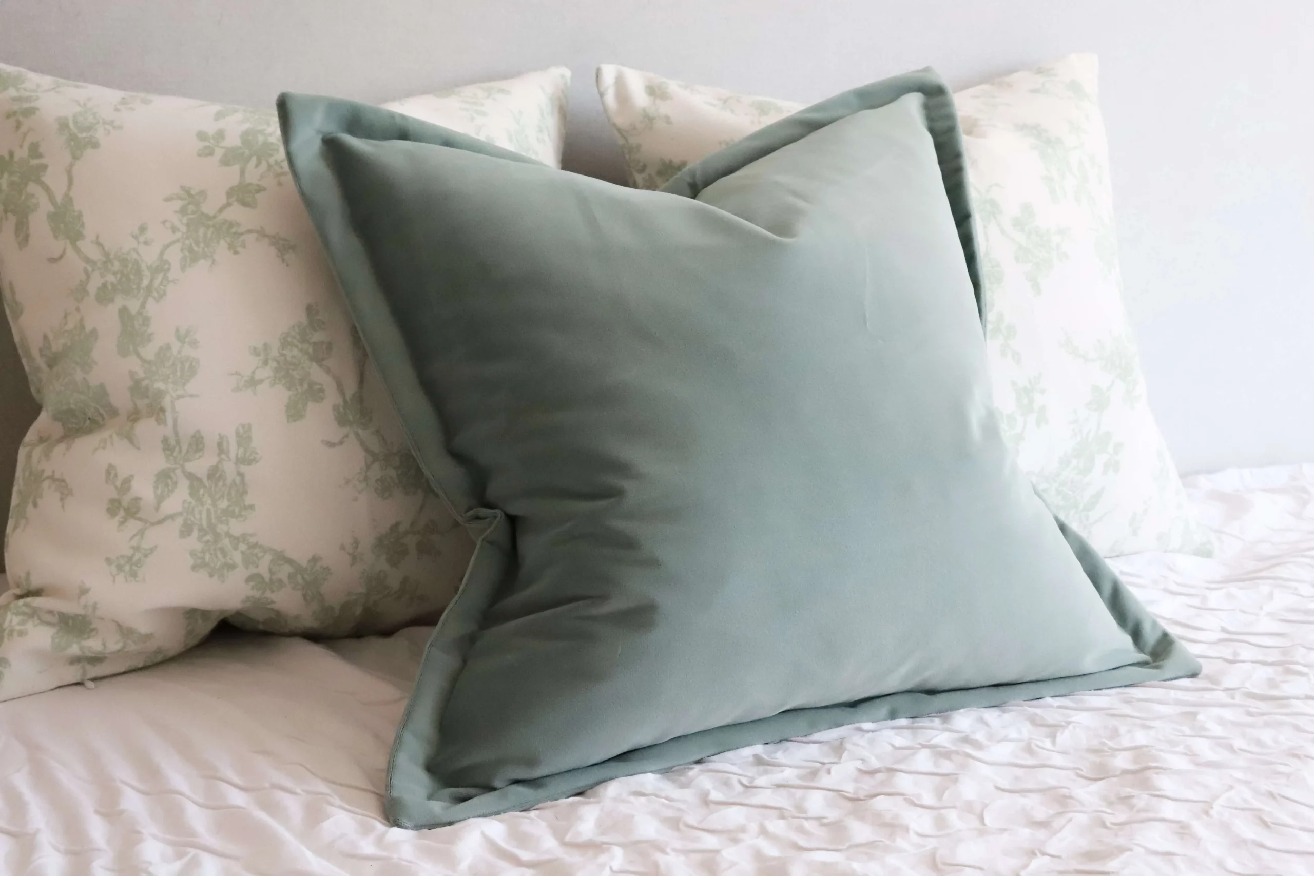 Emma Duck Egg Green Velvet Cushion