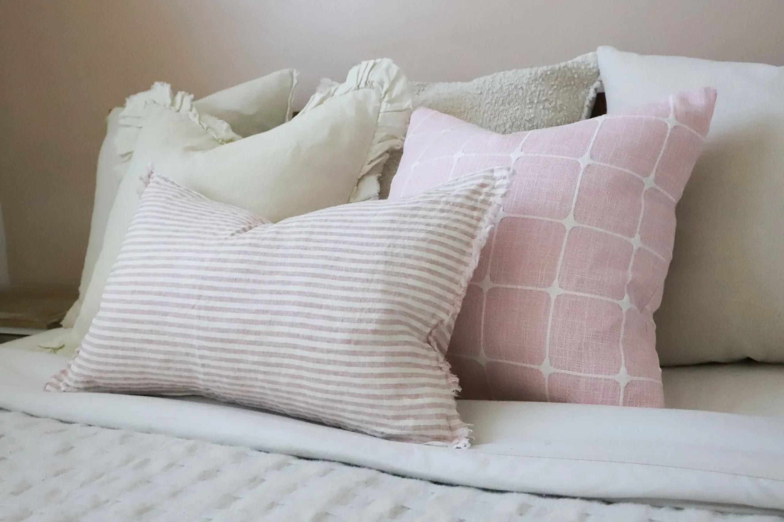 Esmee Pink Stripe Cushion Ellenvale Interiors