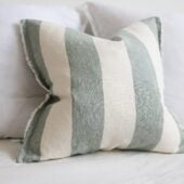 Esmee Teal Wide Stripe Cushion