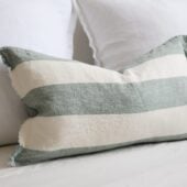 Esmee Teal Wide Stripe Cushion 50x30