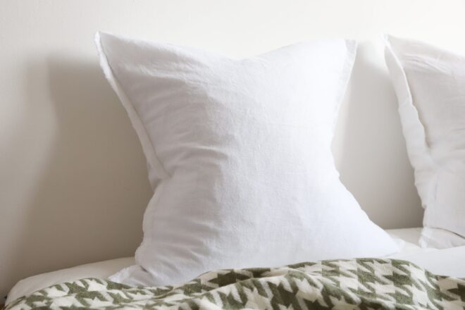 Esmee White Linen Cushion