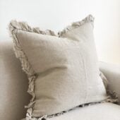 Hallie Natural Ruffle Cushion