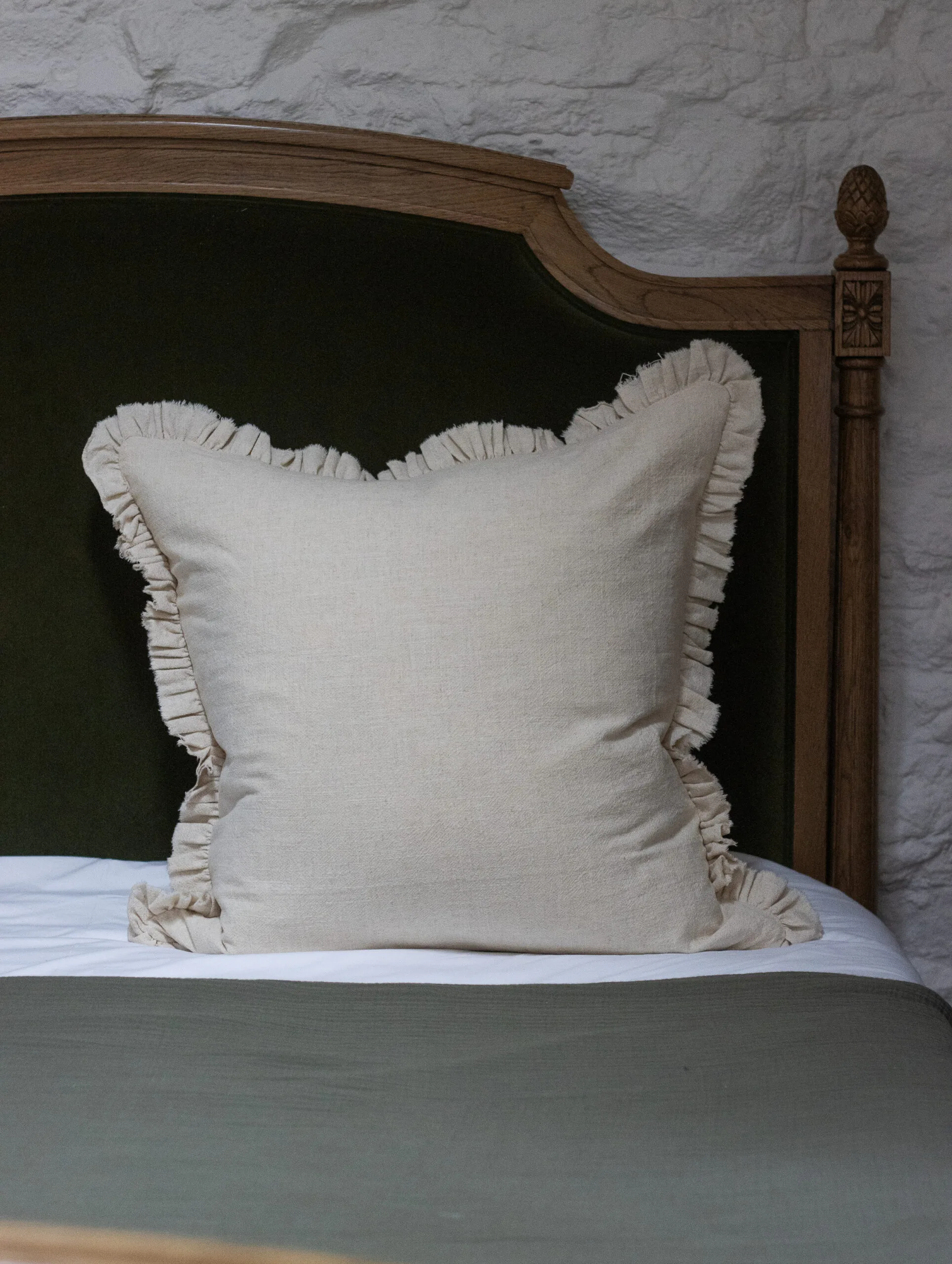 Grace Sand Ruffle Cushion 65x65