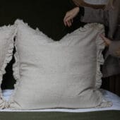 Hallie Cream Ruffle Cushion 65x65