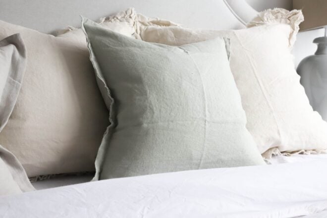 Esmee Dusty Sage Linen Cushion