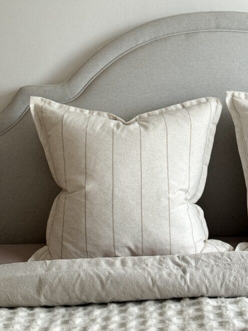 Freya Cream & Beige Stripe Cushion 65×65