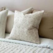 Aria Beige Print Cushion