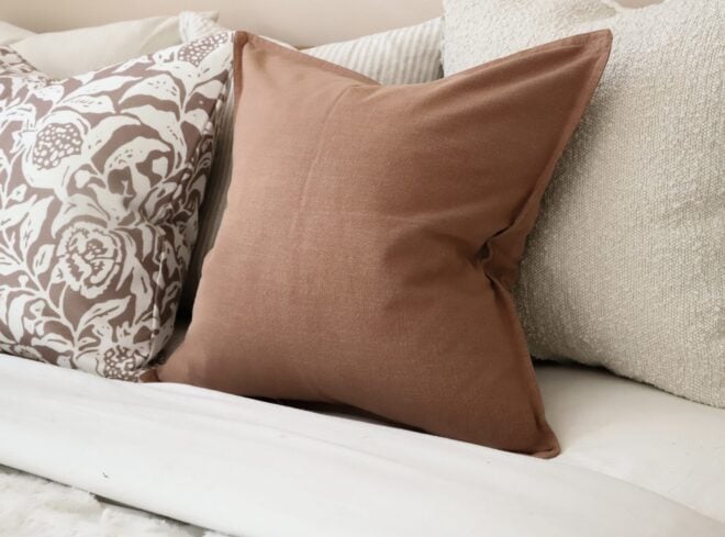 Layla Terracotta Linen Cushion