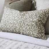 Aria Olive Leaf Cushion 50x30