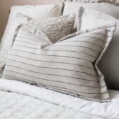 Luna Greige Stripe Cushion 50x30