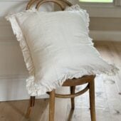 Hallie Cream Ruffle Cushion