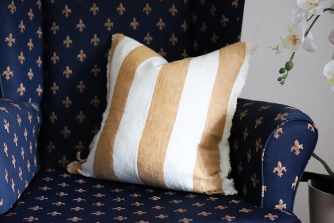 Esmee Mustard Wide Stripe Cushion