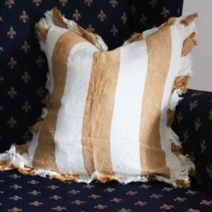 Hallie Mustard Wide Stripe Cushion