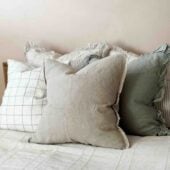 Esmee Natural Beige Linen Cushion