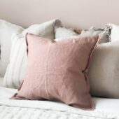 Esmee Dusty Pink Linen Cushion