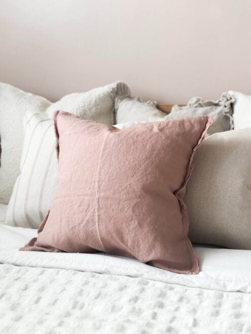 Esmee Dusty Pink Linen Cushion