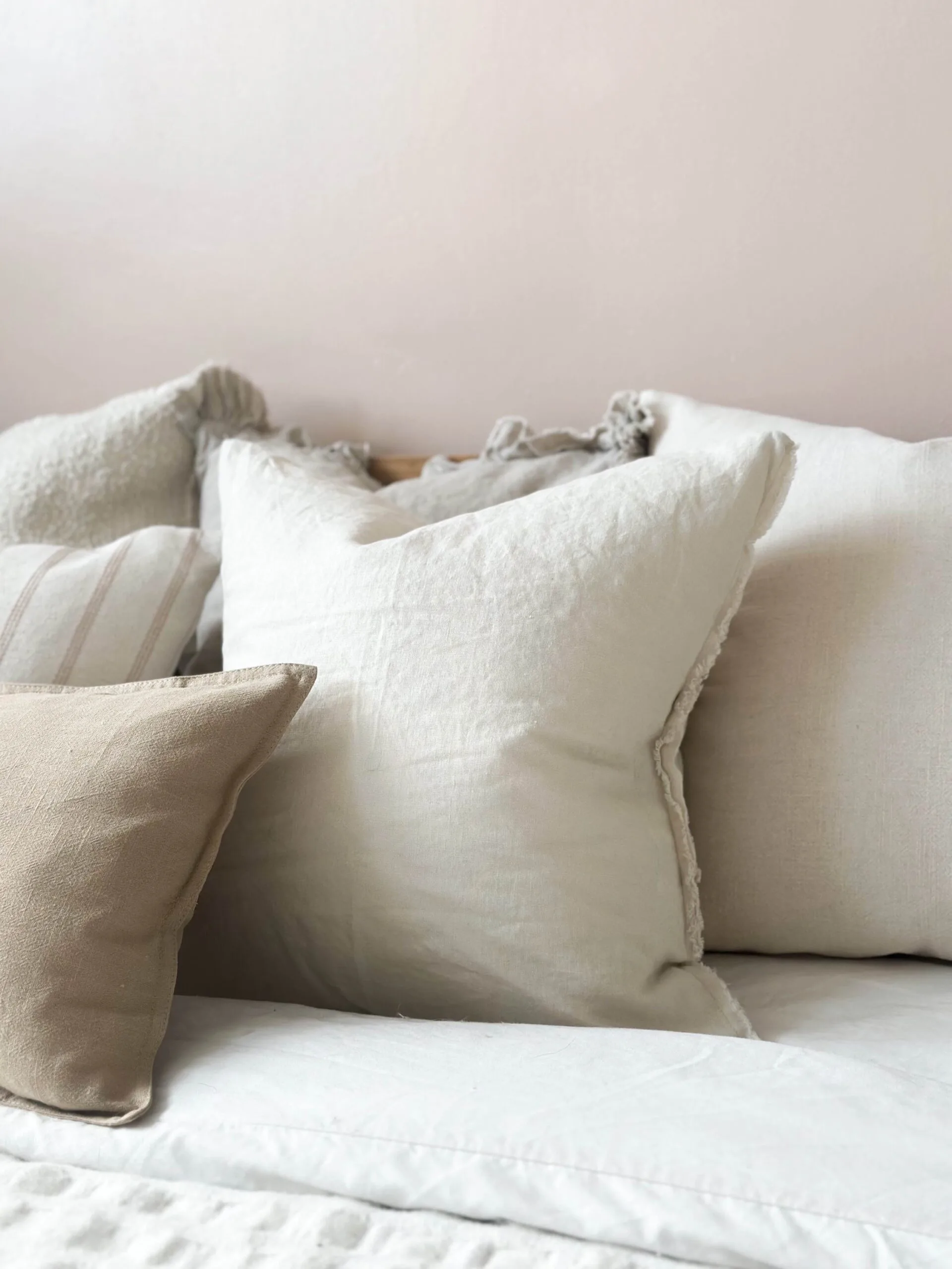 Esmee Cream Linen Cushion