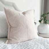 Esmee Pink Stripe Cushion