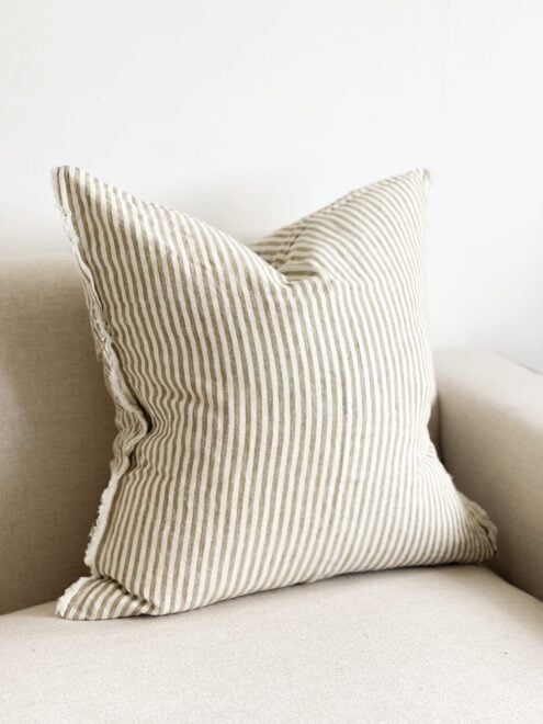 Esmee Olive Stripe Cushion