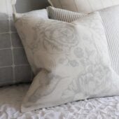 Aria Grey Bird Print Cushion