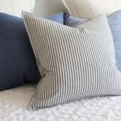 Darcy Navy Stripe Cushion