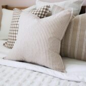 Darcy Brown Stripe Cushion