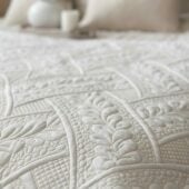 Cream Quilted Bedspread