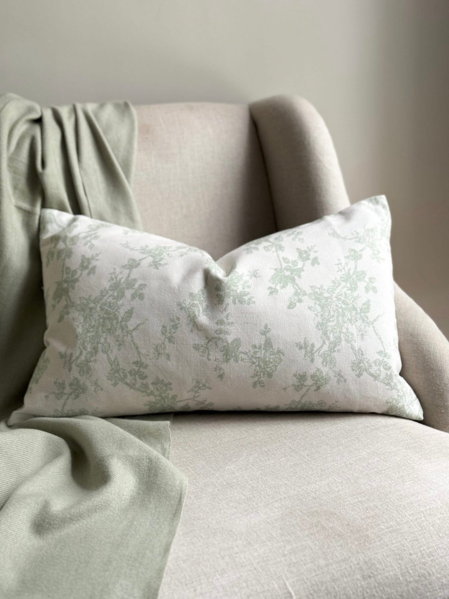Cushion Mini Pastel Floral Green 50cm