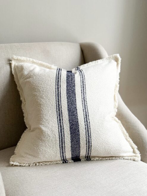 Ellie Navy Stripe Cushion