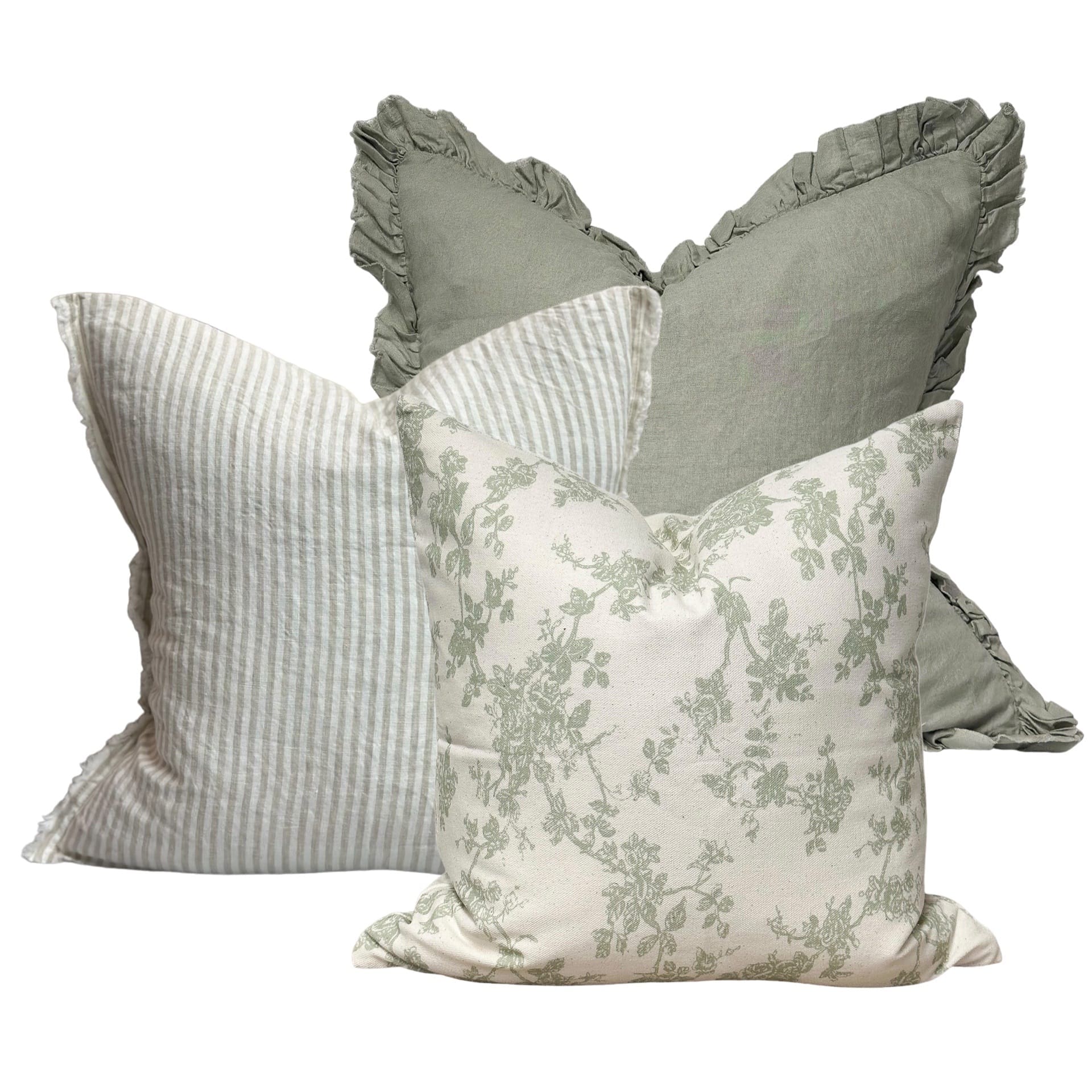 Cushion Mini Pastel Floral Green 50cm main image 0
