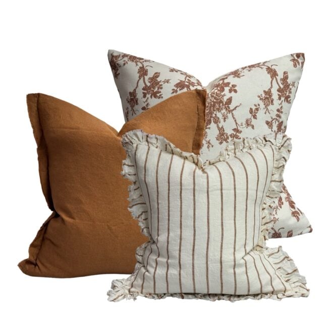 The Aria Rust Cushion Combination