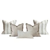 The Large Beige Scalloped Cushion Combination