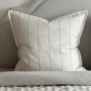 Freya Cream & Grey Stripe Cushion 65x65