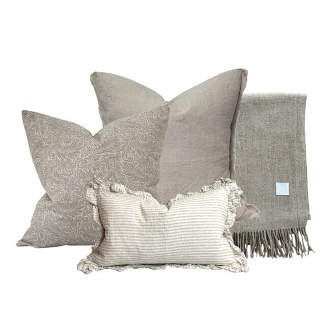 The Greige Cushion & Throw Combination