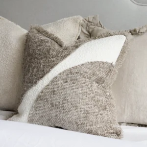 Sienna Grey Fringed Cushion