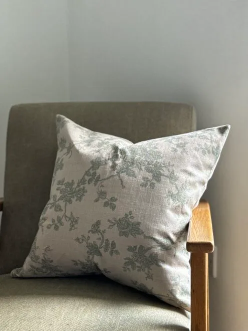 Francesca Sage Floral Cushion