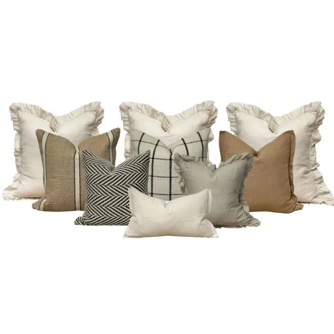 Full Room Neutral Brown Cushion Set