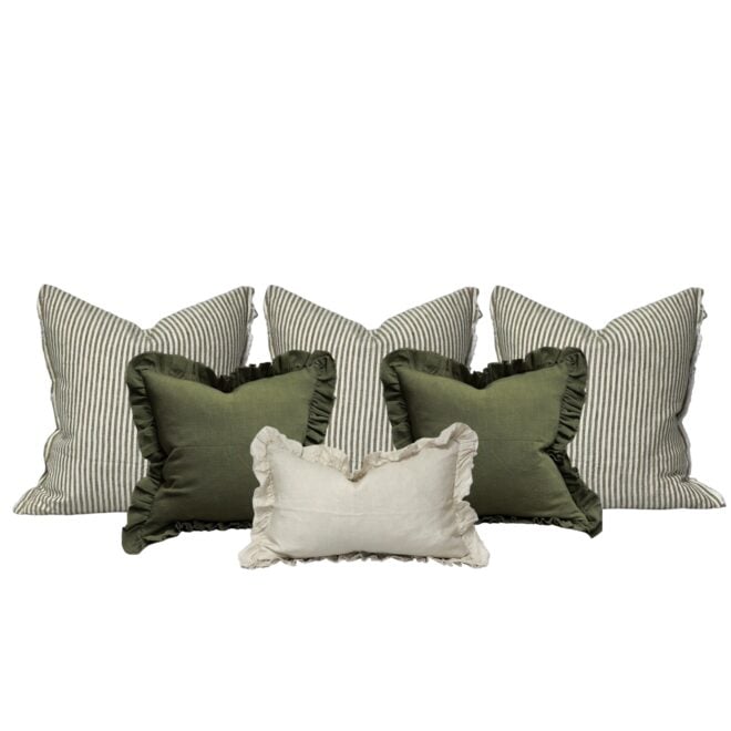 The Large Dark Olive Cushion Combination