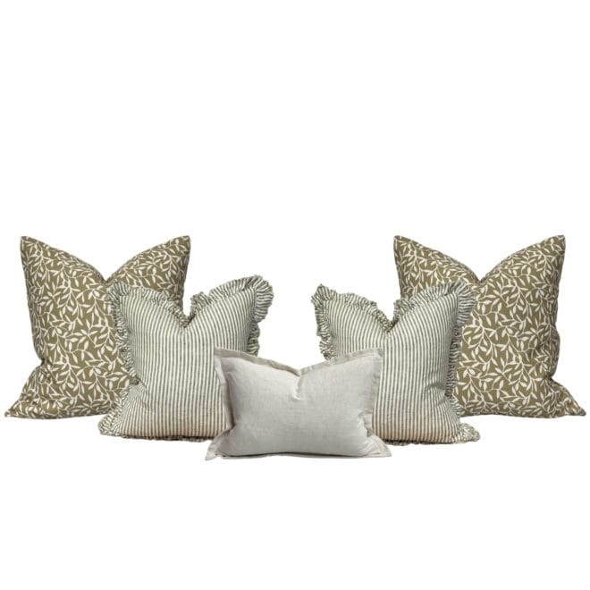 The Hallie Olive Cushion Combination