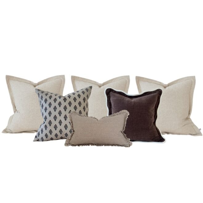 The Darcy Dark Brown Cushion Combination