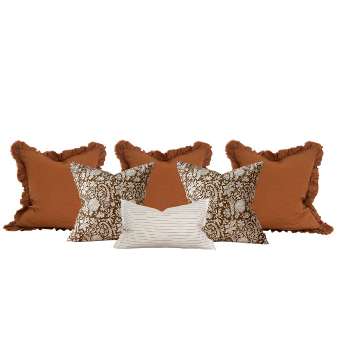 The Ivy Rust Cushion Combination
