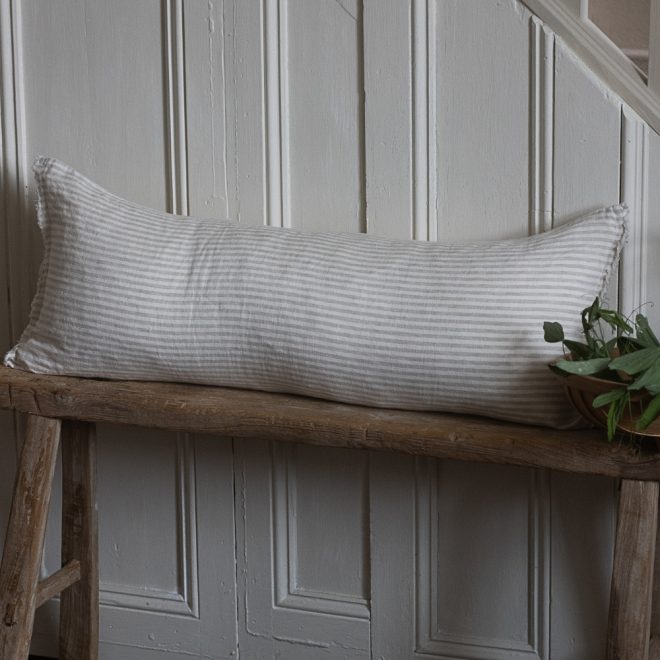 Esmee Natural Stripe Bolster Cushion