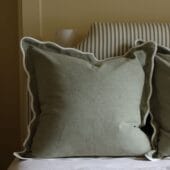 Chloe Sage Scalloped Edge Cushion 65x65